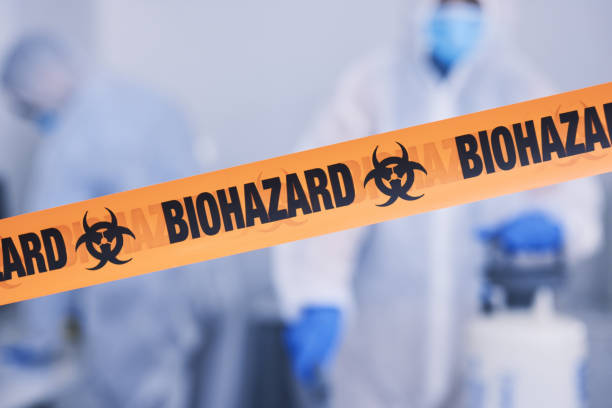 Professional Blood Cleanup technician working in Central City, IA